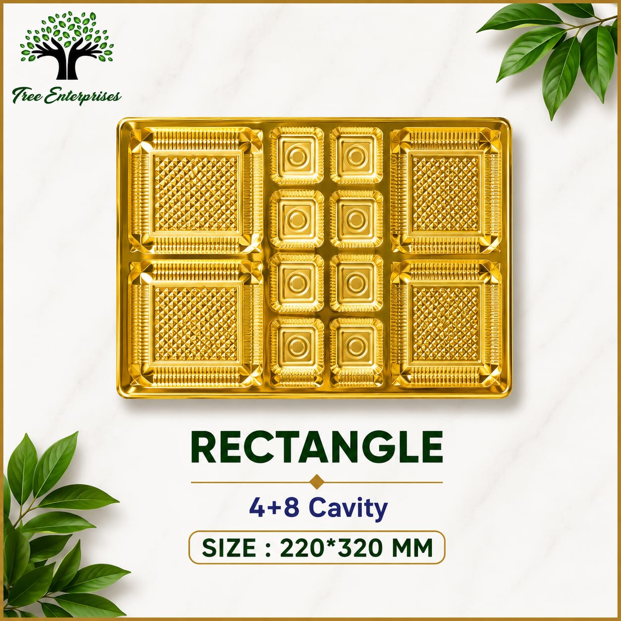 RECTANGLE 4+8 CAVITY SIZE 220*320MM
